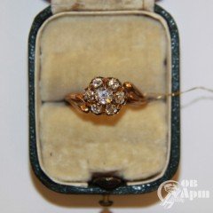 Кольцо "Малинка" с бриллиантами